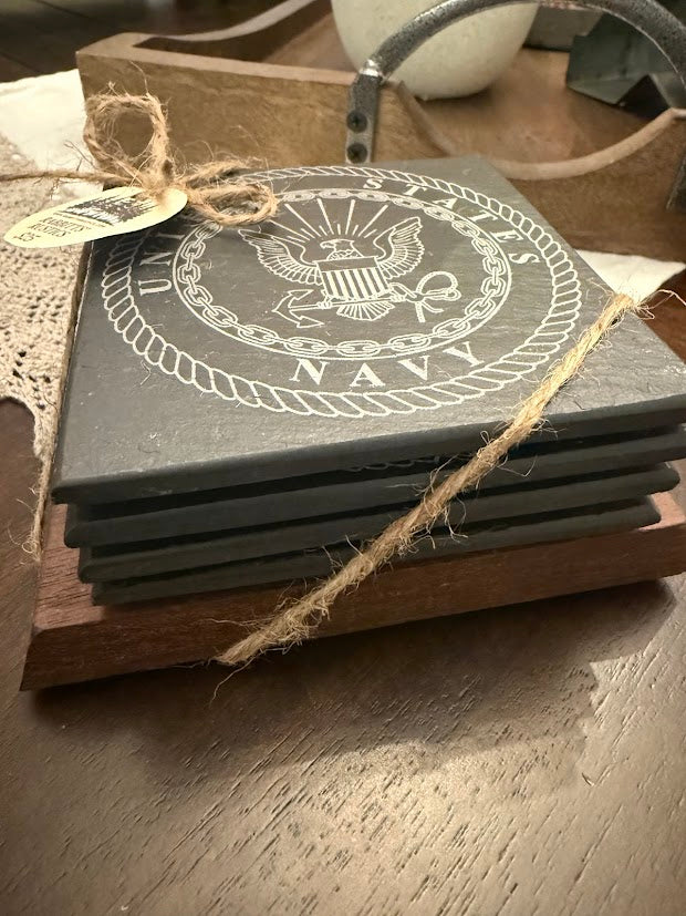 Slate Coaster Set