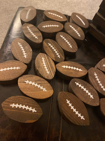 Rustic Wooden Football Bowl Fillers