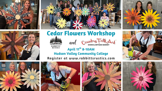Cedar Flowers Workshop at HVCC 4/11 from 8-10AM
