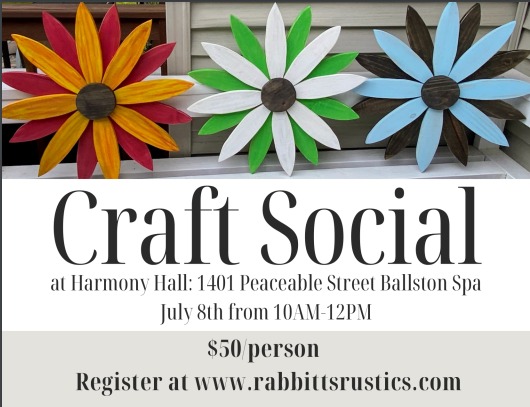 Craft Social at Harmony Hall - Saturday, July 8th at 10AM