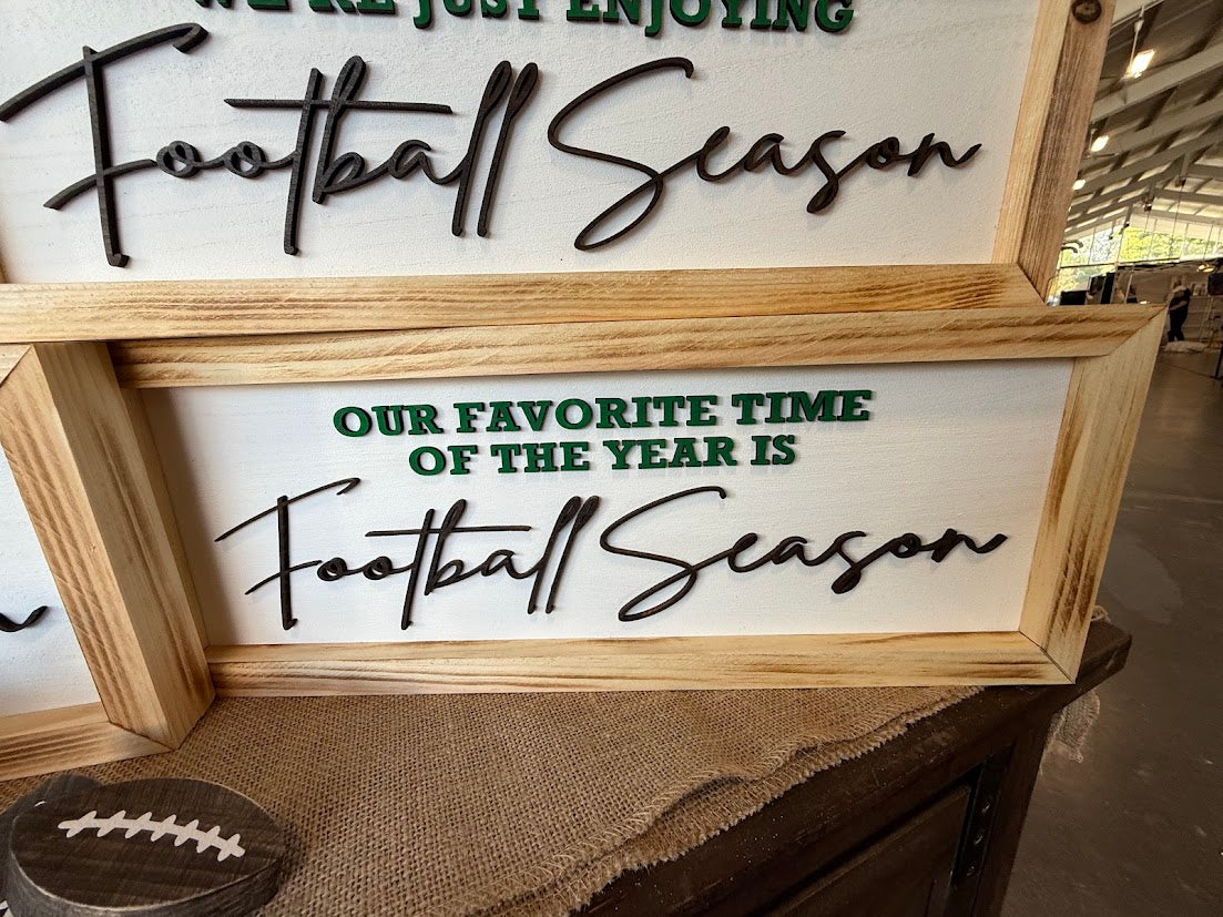 Wooden Sign - Football Season