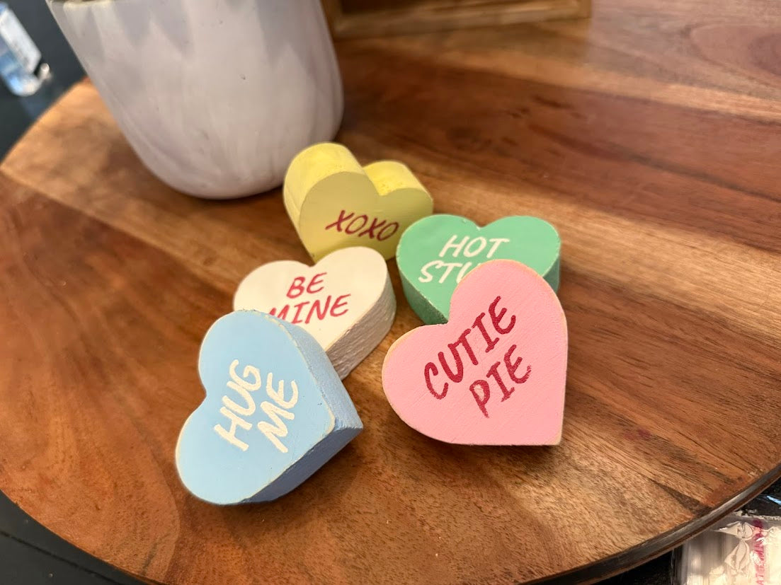 Wooden Conversation Hearts Create Crate
