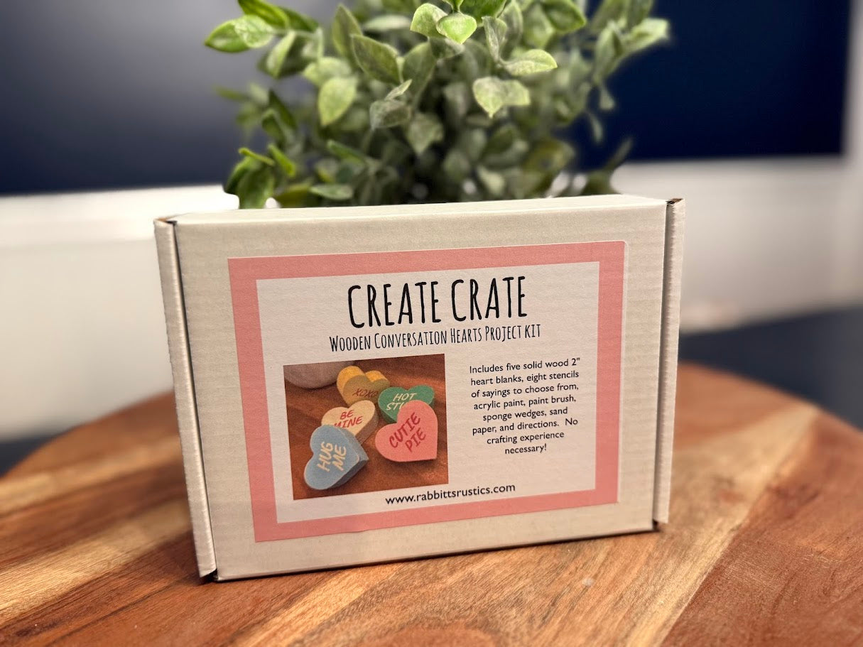 Wooden Conversation Hearts Create Crate