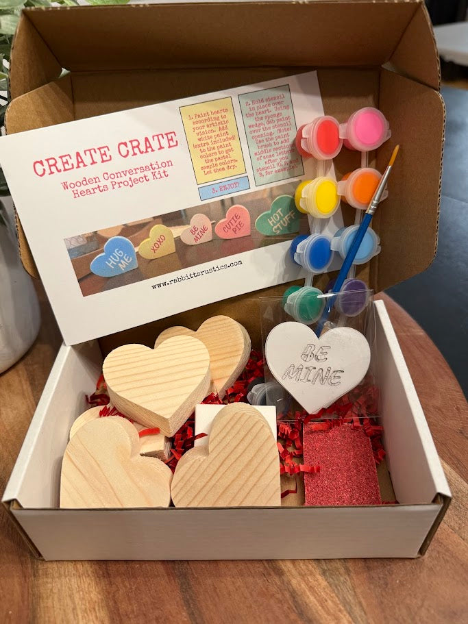 Wooden Conversation Hearts Create Crate
