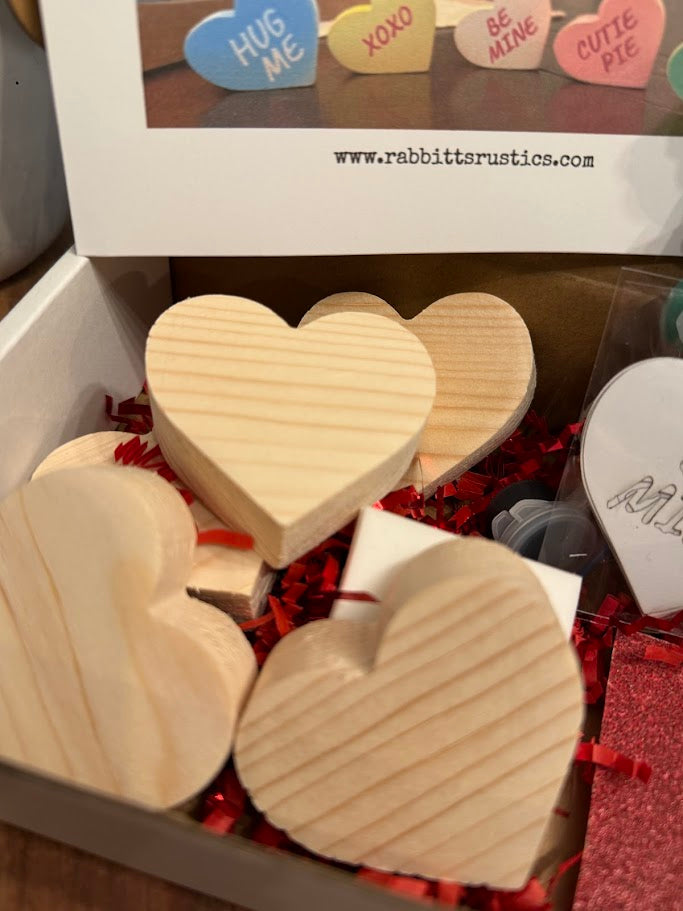 Wooden Conversation Hearts Create Crate