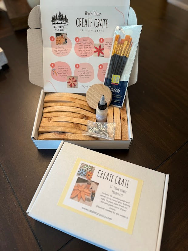 12" Cedar Flower Create Crate