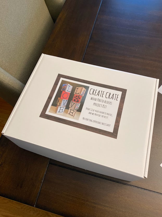 Photo Wood Blocks Create Crate - LOVE