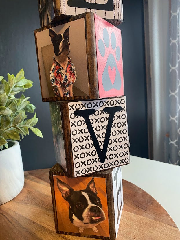 Photo Wood Blocks Create Crate - LOVE