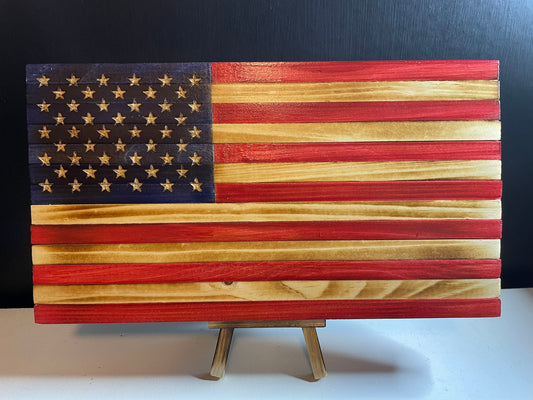 Wooden Desktop US Flag (Traditional)