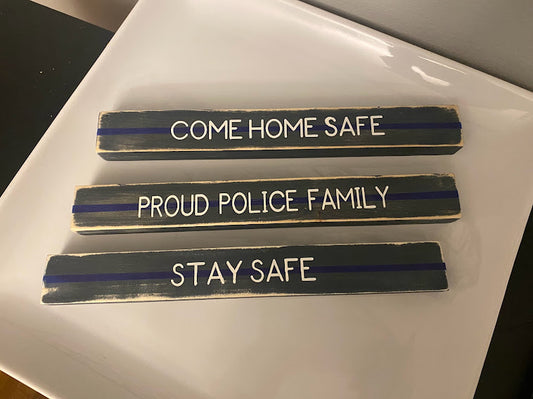 First Responder Wood Sign - POLICE