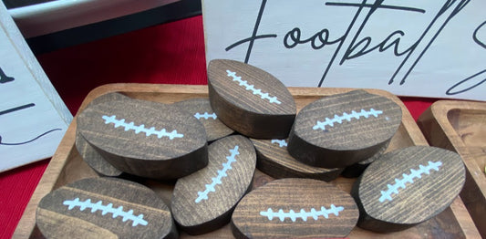 Rustic Wooden Football Bowl Fillers